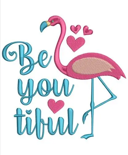 Be You Tiful Embroidery Design Original