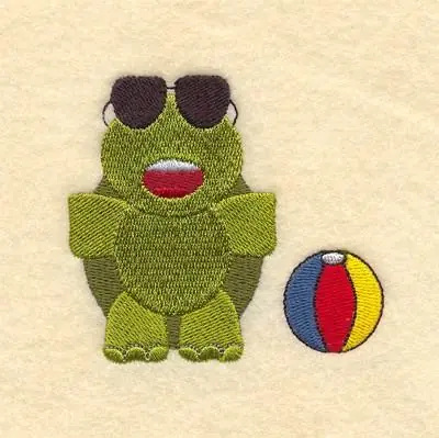 Summer Fun Turtle Embroidery Design Big Sale