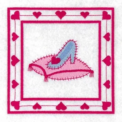Latest Glass Slipper Quilt Square Embroidery Design