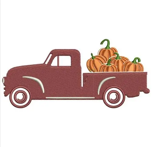 Pumpkin Truck Embroidery Design Buy Online