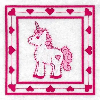 Unicorn Quilt Square Embroidery Design Discount