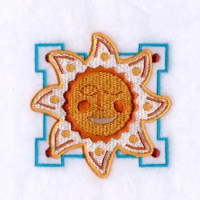 Factory Price Southern Sunrise Square Embroidery Design