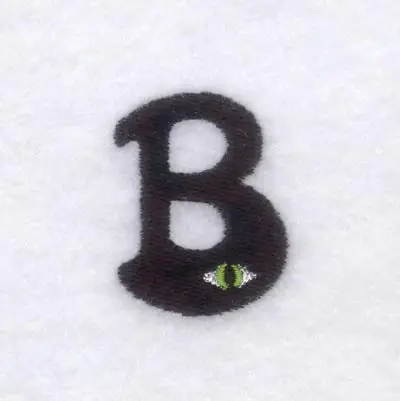 Save Now Creepy Eye Font "B" Small Embroidery Design