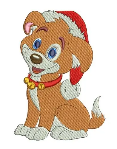 Christmas Dog Embroidery Design Direct From Factory
