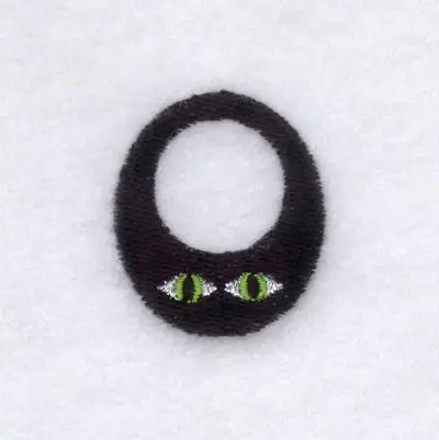 Creepy Eye Font "O" Small Embroidery Design Free Returns