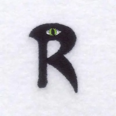 Creepy Eye Font "R" Small Embroidery Design Trending