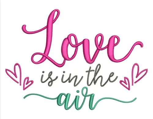 Love In The Air Embroidery Design Clearance