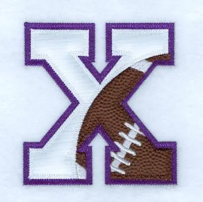 Mega Sale X Football Applique Embroidery Design