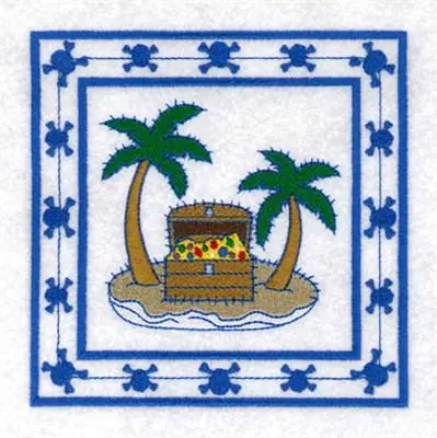 Top Pick Island Quilt Square Embroidery Design