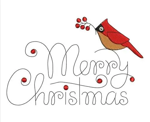 Best Seller Merry Christmas Embroidery Design
