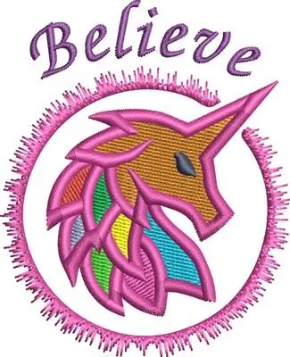 Believe Unicorn Embroidery Design Best Choice