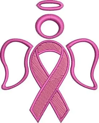Breast Cancer Angel Embroidery Design Express Delivery