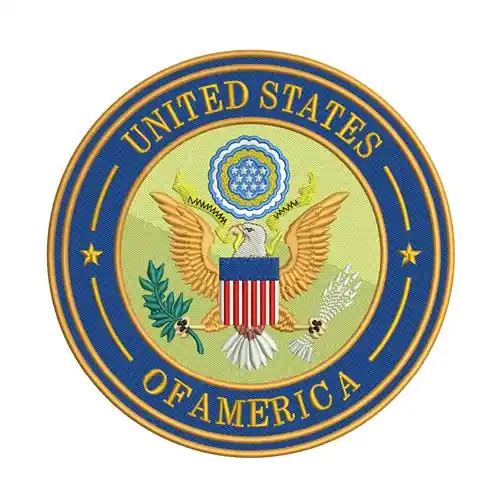 High Quality USA Seal Embroidery Design