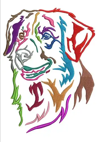 Best Seller Colorful Dog Embroidery Design