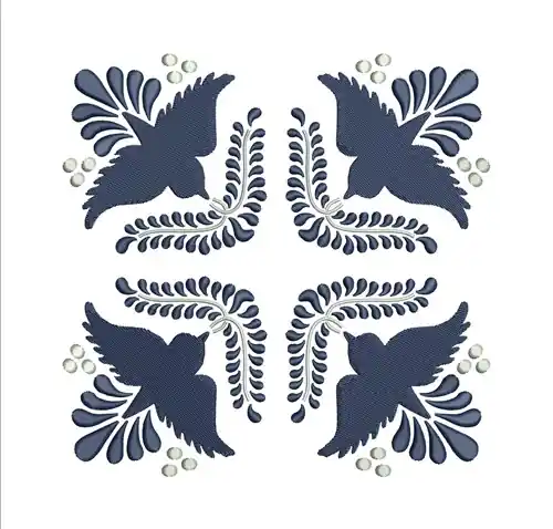 Reduced Price Blue Bird Block Embroidery Design