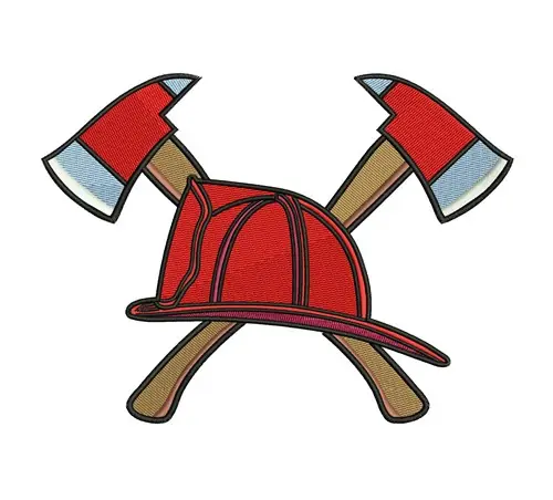 Next Day Delivery Fireman Tools Embroidery Design