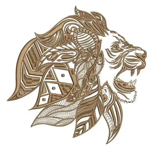 Tribal Lion Embroidery Design Special Offer