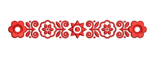Floral Border Embroidery Design Warranty Included