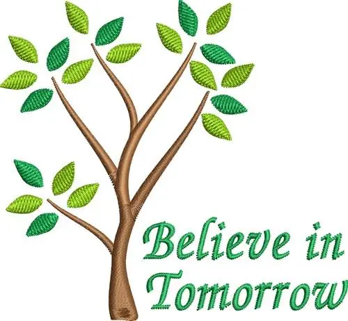 Price Cut Believe In Tomorrow Embroidery Design