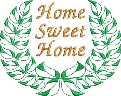 Super Sale Home Sweet Home Wreath Decoration Embroidery Design