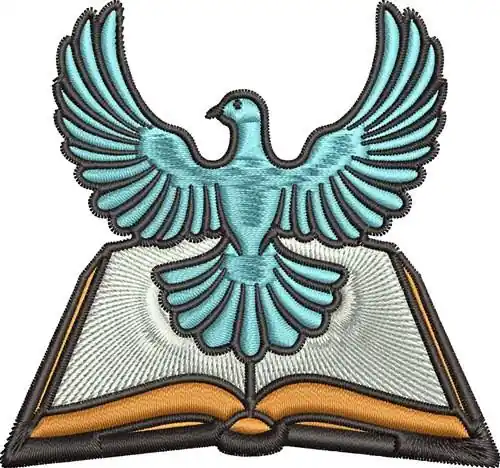 Brand New Dove & Bible Embroidery Design