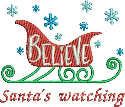 Big Sale Santas Watching Embroidery Design