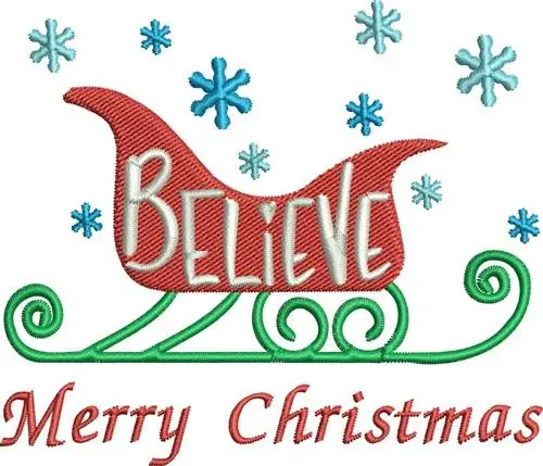 Free Delivery Merry Christmas Embroidery Design