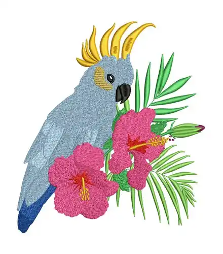 Factory Price Cockatoo Embroidery Design