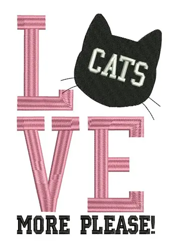 Don’t Miss Out Cats Love Embroidery Design