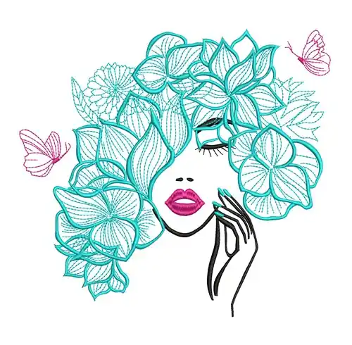 Butterfly Lady Embroidery Design Buy Online