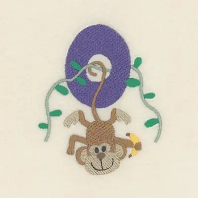 Holiday Sale Monkey O Embroidery Design