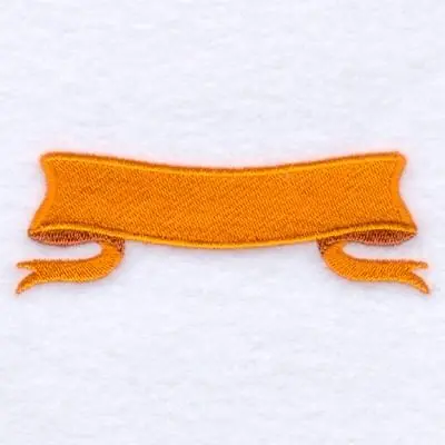 Super Sale Orange Ribbon Banner Embroidery Design