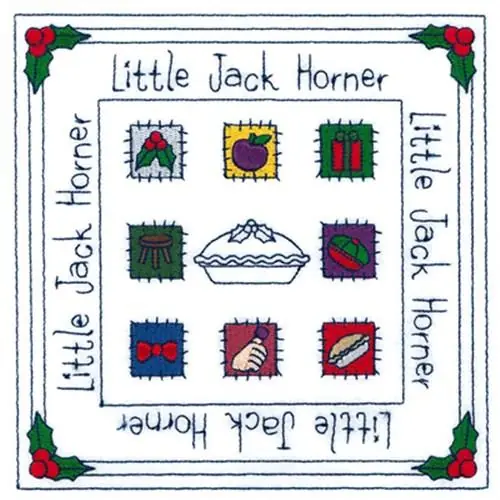 Sale Little Jack Horner Front Cover Embroidery Design