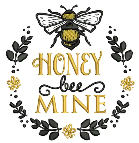 Hassle-Free Returns Honey Bee Mine Embroidery Design