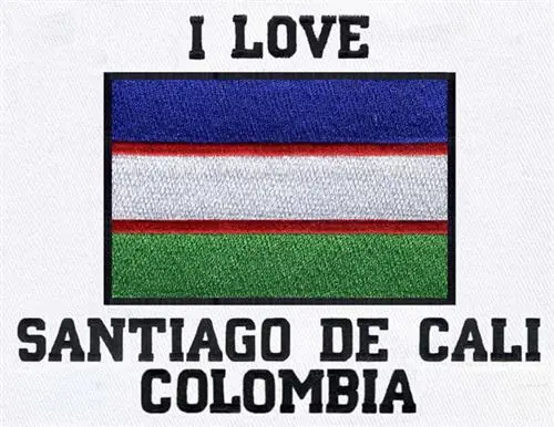 Love Santiago de Cali Embroidery Design Handmade