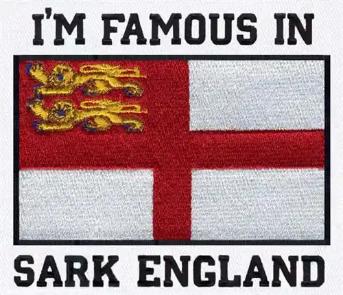 Sark, England Flag Embroidery Design Latest