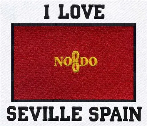 Free Returns I Love Seville Embroidery Design