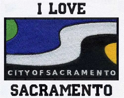 I Love Sacramento Embroidery Design Genuine