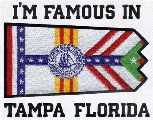 Fast Shipping Famous In Tampa Embroidery Design