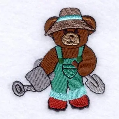 Gardener Bear Embroidery Design Holiday Sale