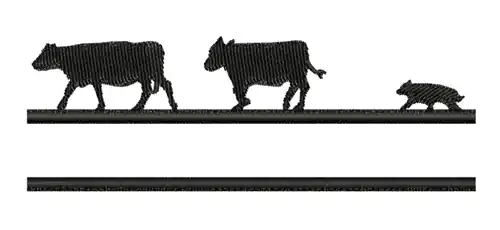 Cattle Namedrop Embroidery Design No Minimum Order