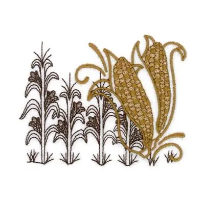 Hot Picks Corn Stalks Embroidery Design