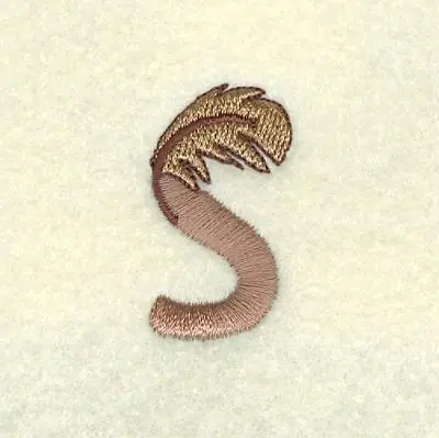 Editor’s Pick Feather Letter S Embroidery Design