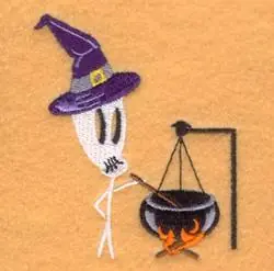 SkeleWitch Embroidery Design Place Order