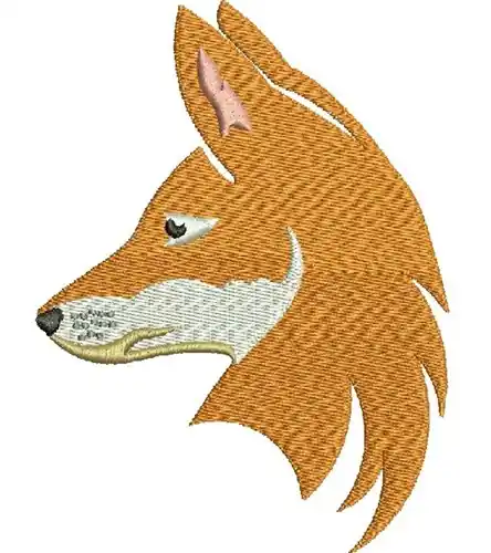 Fox Head Embroidery Design Luxury