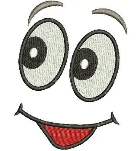 Happy Face Embroidery Design Special Offer