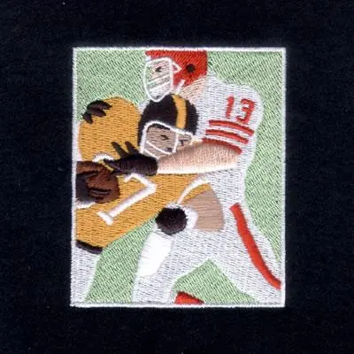 Football Sports Card Embroidery Design Place Order