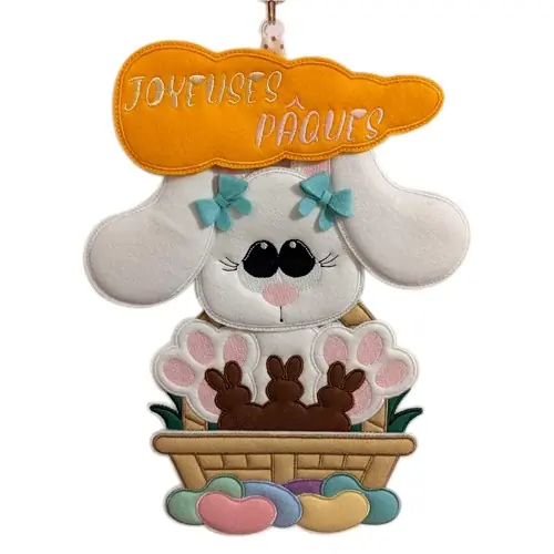 ITH Easter Bunny with Easter Eggs Embroidery Design Special Offer
