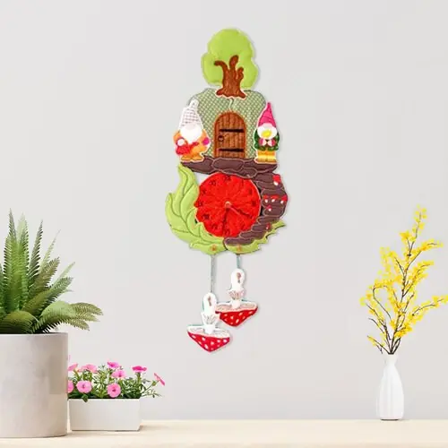 Place Order ITH Gnome Clock Embroidery Design