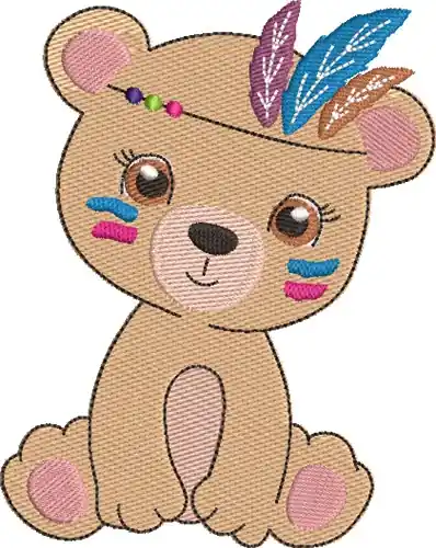 Order Now Indian Teddy Embroidery Design